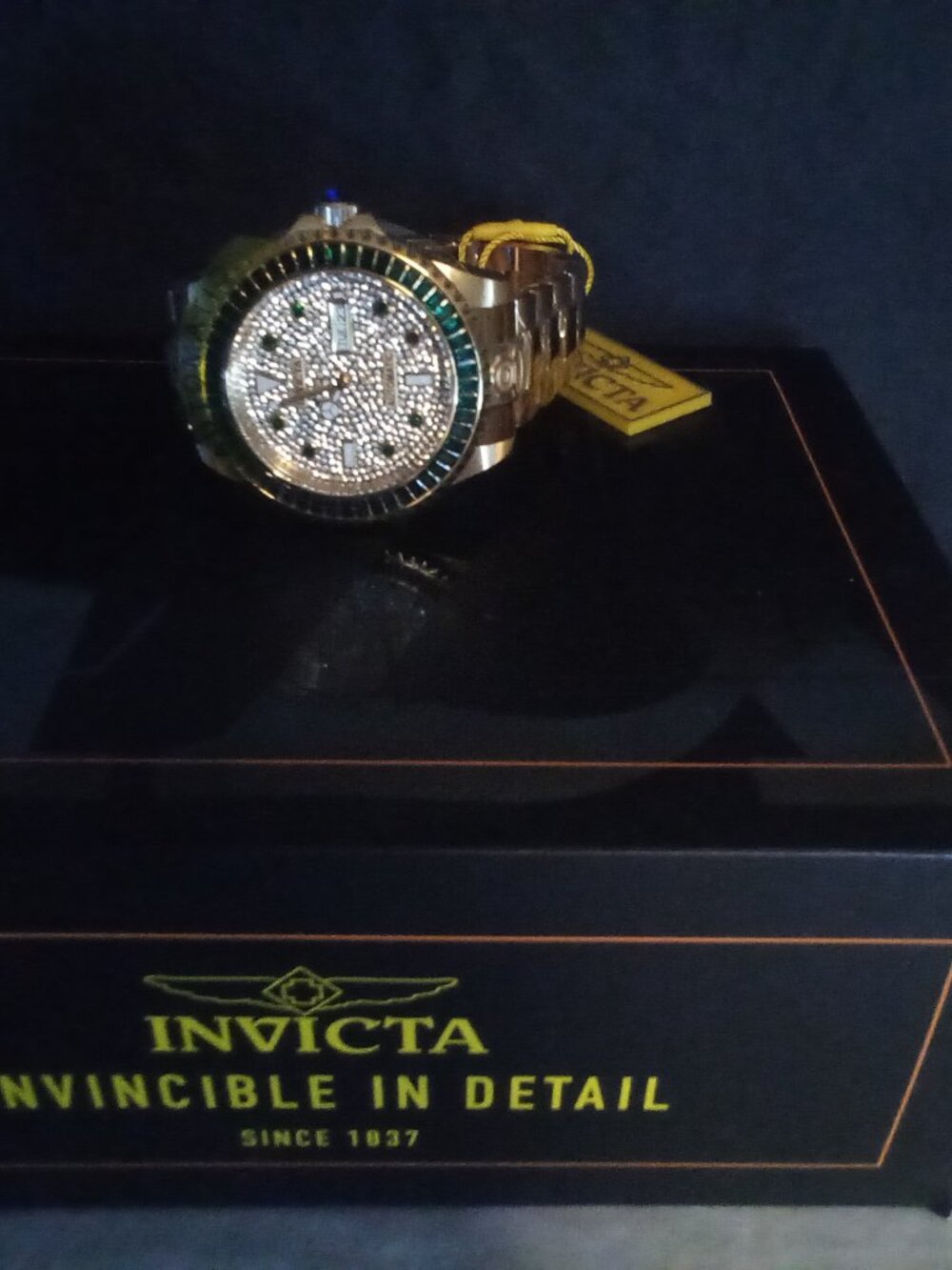 Invicta Grand Diver Mens 47mm Automatic Gold/Green New!
